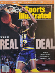 1991 SHAQUILLE O’NEAL LSU SHAQ REAL DEAL ROOKIE 1/21 SPORTS ILLUSTRATED NO LABEL