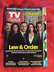 TV GUIDE SEPTEMBER 29 – OCTOBER 19 2025 LAW & ORDER KRISTEN BELL ONE CHICAGO