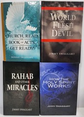4 Jimmy Swaggart & Donnie Swaggart Books Lot Holy Spirit, Rehab, Book Of Acts