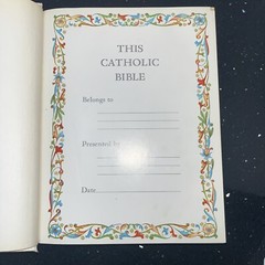 The Holy Bible Catholic Life Edition 1961 Good Counsel Publishing Co Color pages