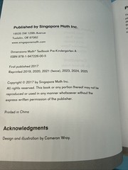 Dimensions Math PK Student Text A & B – Singapore Preschool