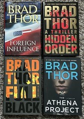 Brad Thor ALL SIGNED Lot of 4 Full Black Foreign Influence Hidden Order Athena