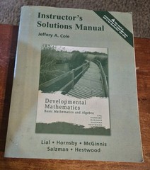 Instructor’s Solutions Manual Developmental Mathematics Math And Algebra Paper