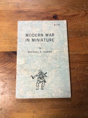 Modern War in Miniature Michael F. Korns 1966 Rare