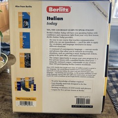 Berlitz ITALIAN TODAY Course Book Learners Guide English/Italian Dictionary +