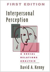 Interpersonal Perception : A Social Relations Analysis Hardcover