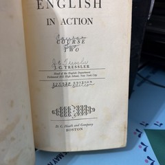 English in Action Course Two Tressler Fourth Edition 1945 Rare 466 pages