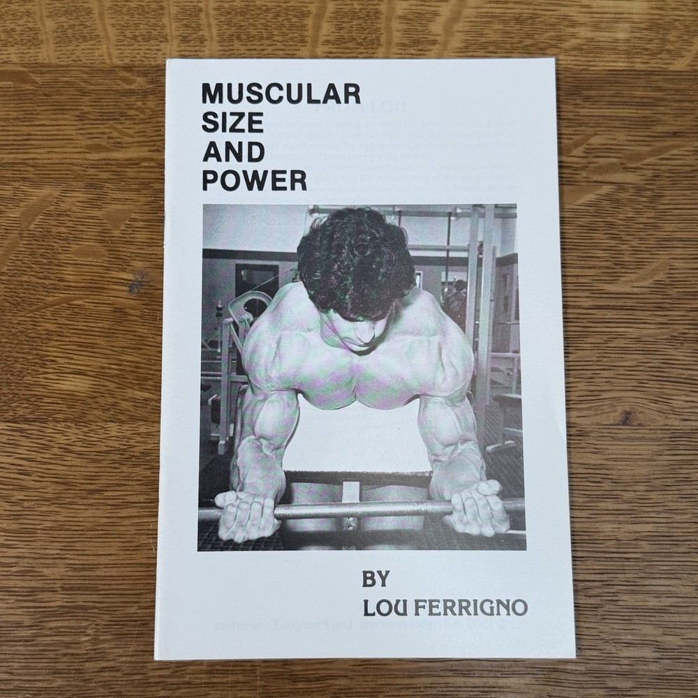 Super Rare Original Lou Ferrigno Muscular Size Power Bodybuilding Booklet Book