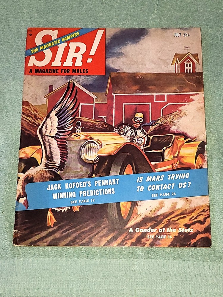 Sir! Magazine July 1953 Vintage Men’s Action/Adventure Men’s Interest VG/FINE