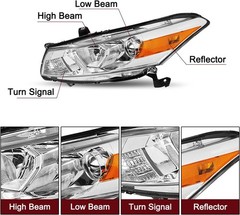 Projector Headlight Assembly W/Bulbs for 2008-2012 Honda Accord Coupe 2-Door Hal