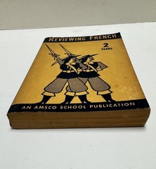 Textbook Reviewing French 2 Years AMSCO 1952 Benita Daley Paperback Vintage