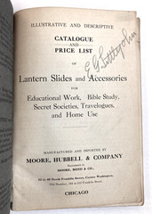 Antique 1910s Moore, Hubbell & Co. Catalogue of Lantern Slides, Accessories