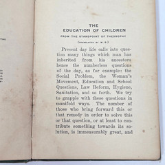 Education of Children Rudolf Steiner 1911 HC 1st American Ed Rajput Press Occult