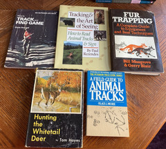 Lot of 10 Books on Animal Tracking Deer Coyote Hunting Fur Trapping Bowhunting