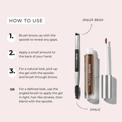 WUNDERBROW Eyebrow Gel, Waterproof, 0.17 Fl Oz (Pack of 1), Jet Black
