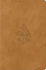 ESV Compact Bible-Nubuck Caramel Wildflower Design TruTone