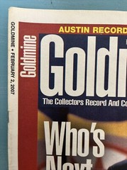 LOT OF 8 GOLDMINE MAGAZINES. JAN-APRIL 2007. BIWEEKLY MAGAZINE COVERING MUSIC