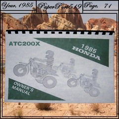1985 Honda ATC200X Owner’s Manual 71 Pages