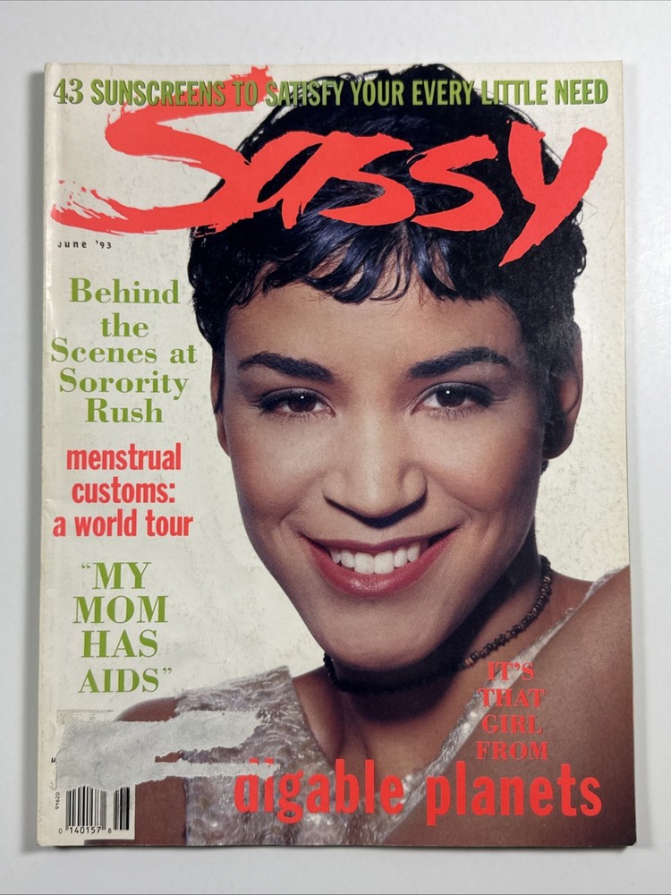 SASSY magazine June 1993-Teen fashion makeup hair 90s AIDS Sorority Rush
