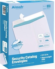 Bulk Pack of 100 9×12 Security Tinted Self-Seal Catalog Envelopes