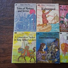 Lot Of 6 Moby Books Illustrated Classics each book 5.25″h x 4″w x 1.5″d Vintage