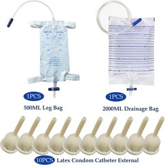 Condom Catheter External self Sealing Set 10pcs 22 Piece Set, 25mm/0.98inch