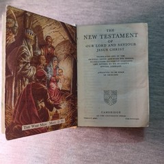 Vtg 4.25” X 3”-NEW TESTAMENT BIBLE W/PICTURES Pocket Size Illustrated Children’s