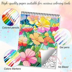 Adult Coloring Book for Women, Coloring Books for Adults Relaxation, Spiral Boun