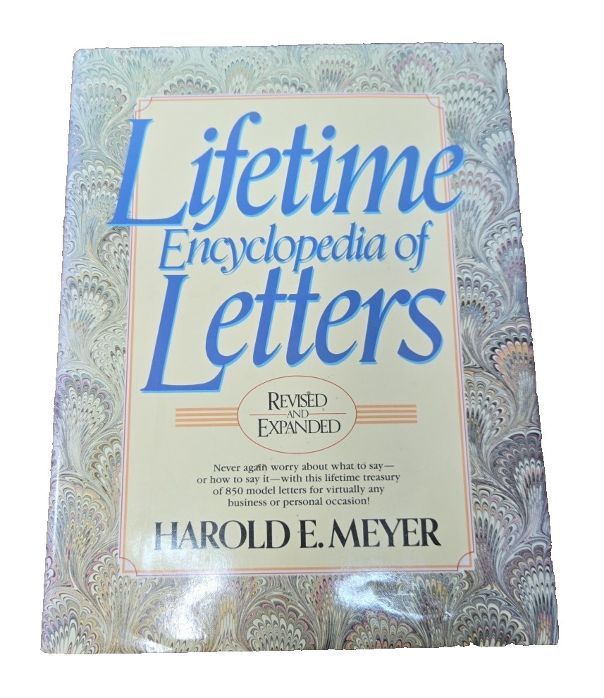 Lifetime Encyclopedia of Letters, by Harold E. Meyer (1992, Hardcover)