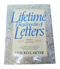 Lifetime Encyclopedia of Letters, by Harold E. Meyer (1992, Hardcover)