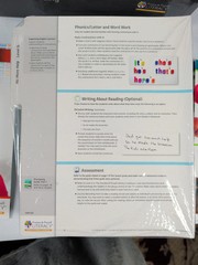 Fountas & Pinnell Guided Reading Level A Grade K Lesson Cards Set No Books