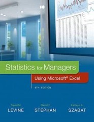 Statistics for Managers Using Microsoft Excel (8th Edition) – Hardcover – GOOD
