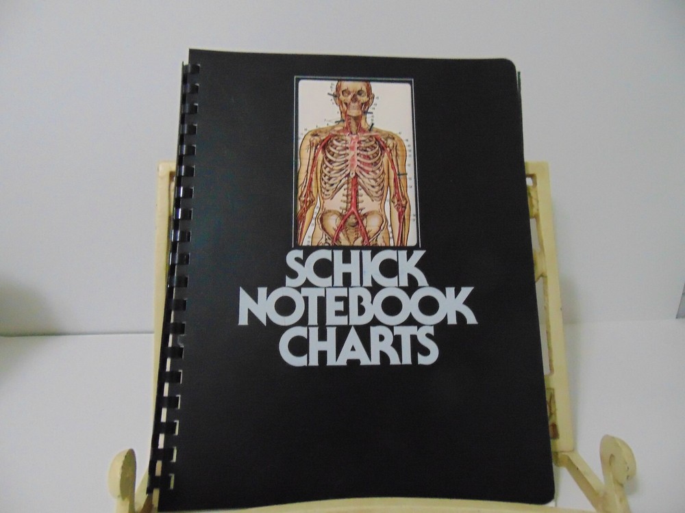 Schick Notebook Charts Human Anatomy 1980 Softcover Spiral Bound Book