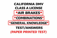 California DMV Commercial Class A written exam | Air Brakes, Combinations, Gener