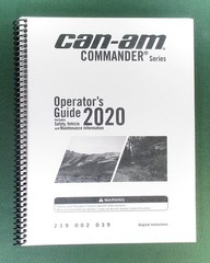 2020 Can-Am Commander 800R Owner’s Manual: 187 Pages & Protective Covers
