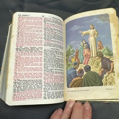 Vintage – Rainbow Bible – Children’s Illustrated KJV – Self-Pronouncing Bible