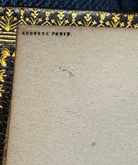 Auguste Petit 1884 leather binding of Nouveau Testament 1878 with gold doublures