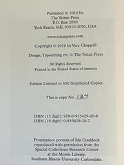 Ida Craddock, Vere Chappell / LUNAR AND SEX WORSHIP Signed 1st Edition 2010