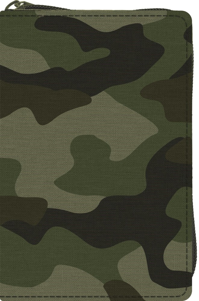 ESV Compact Bible*-Canvas Camo Design W/Zipper