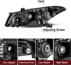 Headlight Assembly W/Bulbs for 2008-2012 Honda Accord 2-Door Coupe [ Factory Hal