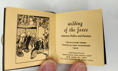 Wedding of Foxes Japanese Fables & Fantasy Hillside Press Leather Miniature Book