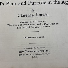 Clarence Larkin Dispensational Truth Hardcover Illustrated 1920 Christianity