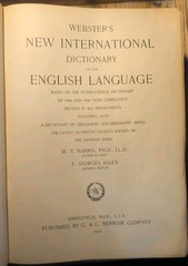 1924 Edition Websters New International Dictionary