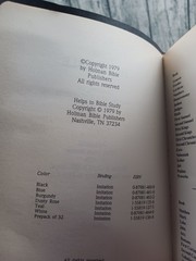 The Holy Bible King James Version Red Letter Dictionary Study Helps Holman 1979