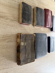 Lot of 7 Antique Vintage Religious Books/Bibles Compact Pocket Size 1800s-1900s