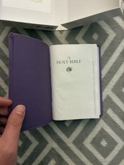 ESV Compact Bible English Standard Purple Paisley Portable TuTone Design