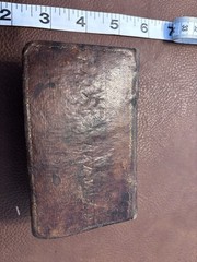 Miniature Leather Bound Book Of Common Prayer. 4”x2.5”x2”. ￼