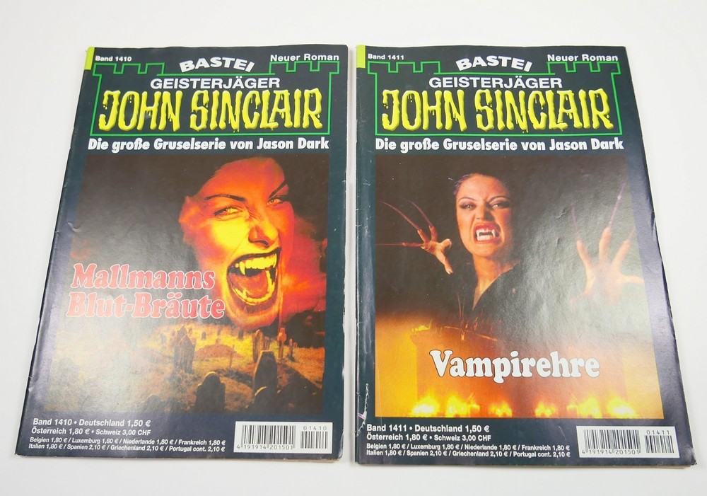 John Sinclair from Jason Dark German 1410 and 1411 Roman Booklets