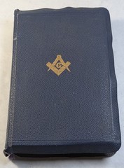 Vintage Blue Bible Masonic Edition 1951 Bonded Leather