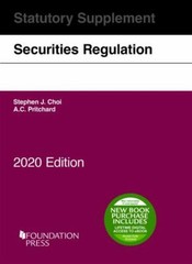 Securities Regulation Statutory Supplement, 2020 Edition (Selected Statutes)
